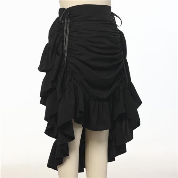 Women's Victorian Steampunk Skirt Costume Black2 - Picture 5 of 5